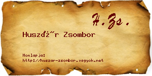 Huszár Zsombor névjegykártya