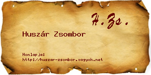 Huszár Zsombor névjegykártya
